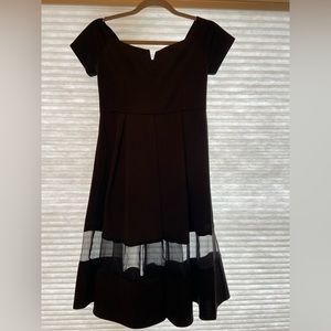 Cocktail dress with sheer skirting